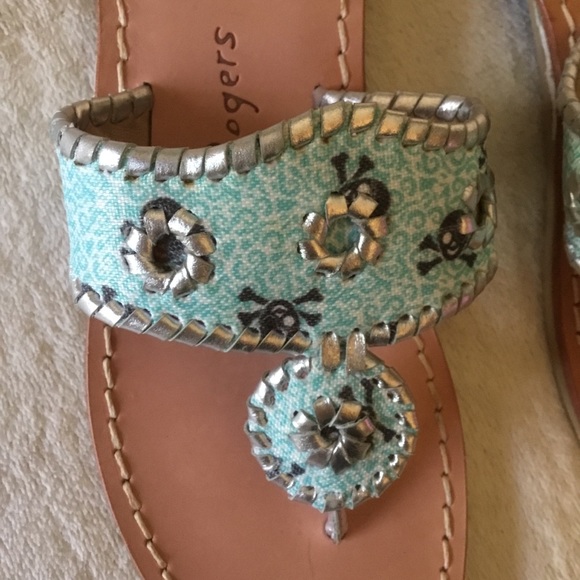 Jacks skull & crossbones Pirate sandals blue 6 - Picture 3 of 7